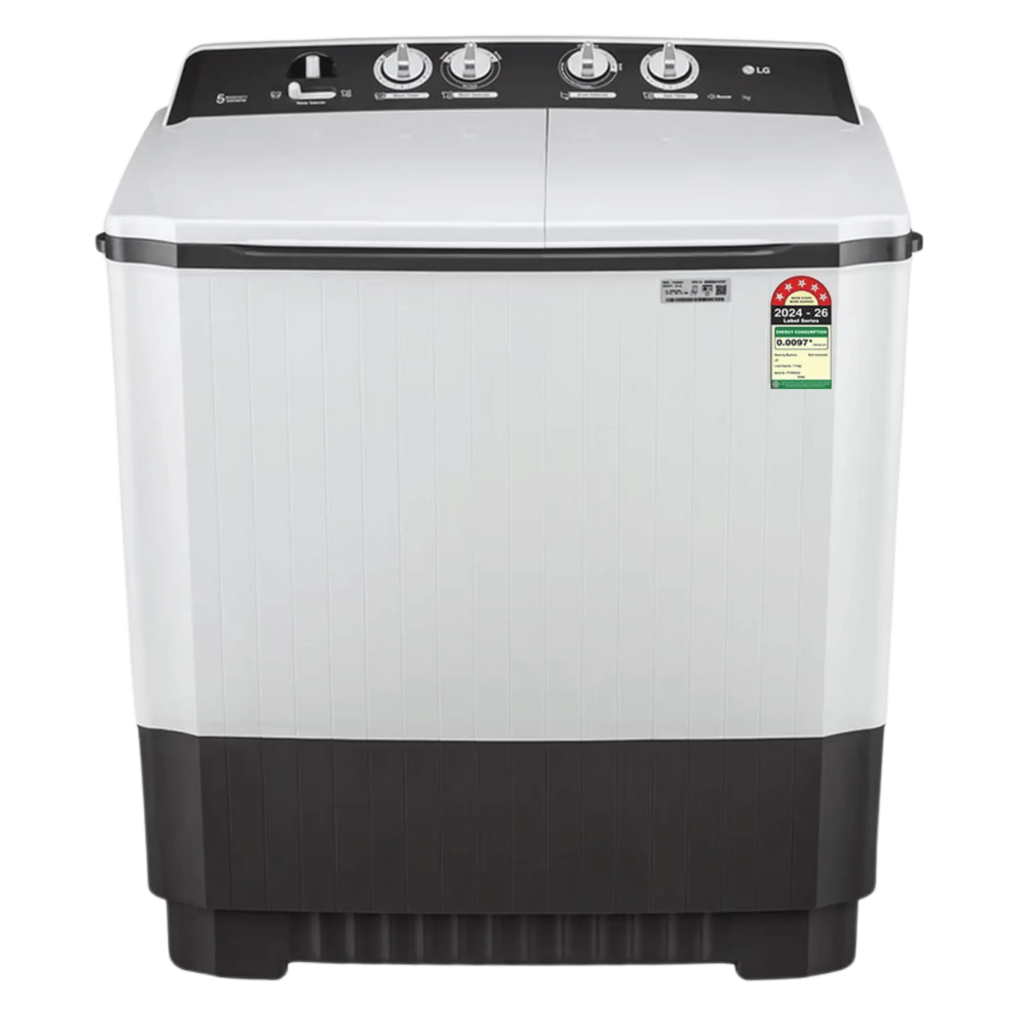 LG 7.0Kg Semi Automatic Top Load Washing Machine, P7010NGAZ.ADGQNST ( Dark Grey )