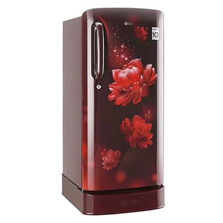 LG 185 litres 5 Star Direct Cool Single Door Refrigerator, Scarlet Charm, GL-D201ASCU