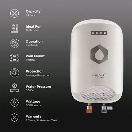 USHA Instafresh Neo 5 Litre Instant Geyser