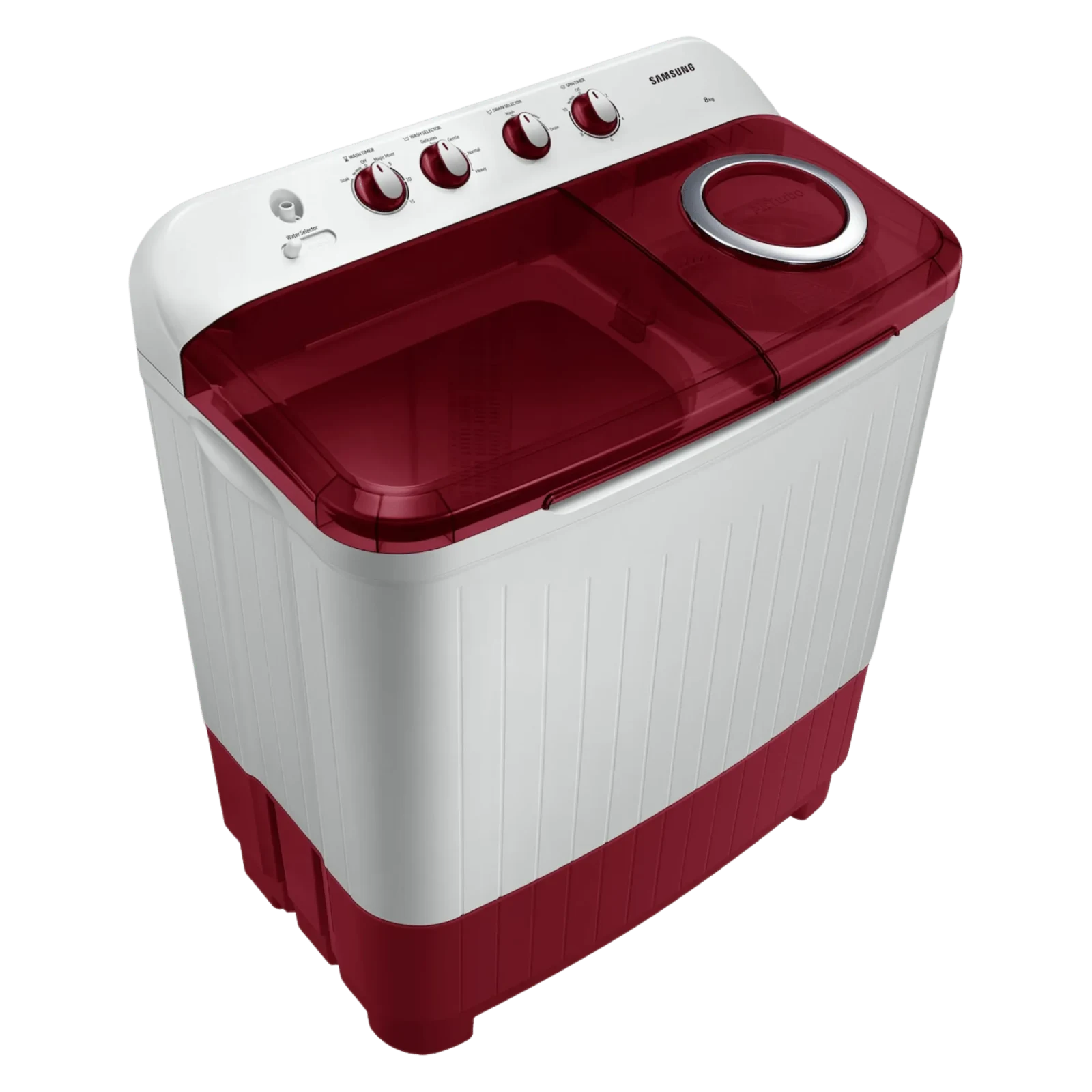 Samsung 8.0Kg Semi Automatic Hexa Storm Pulsator Washing Machine, WT80C4000RR ( Light Gray with Wine Base ) in Jaipur - image 2