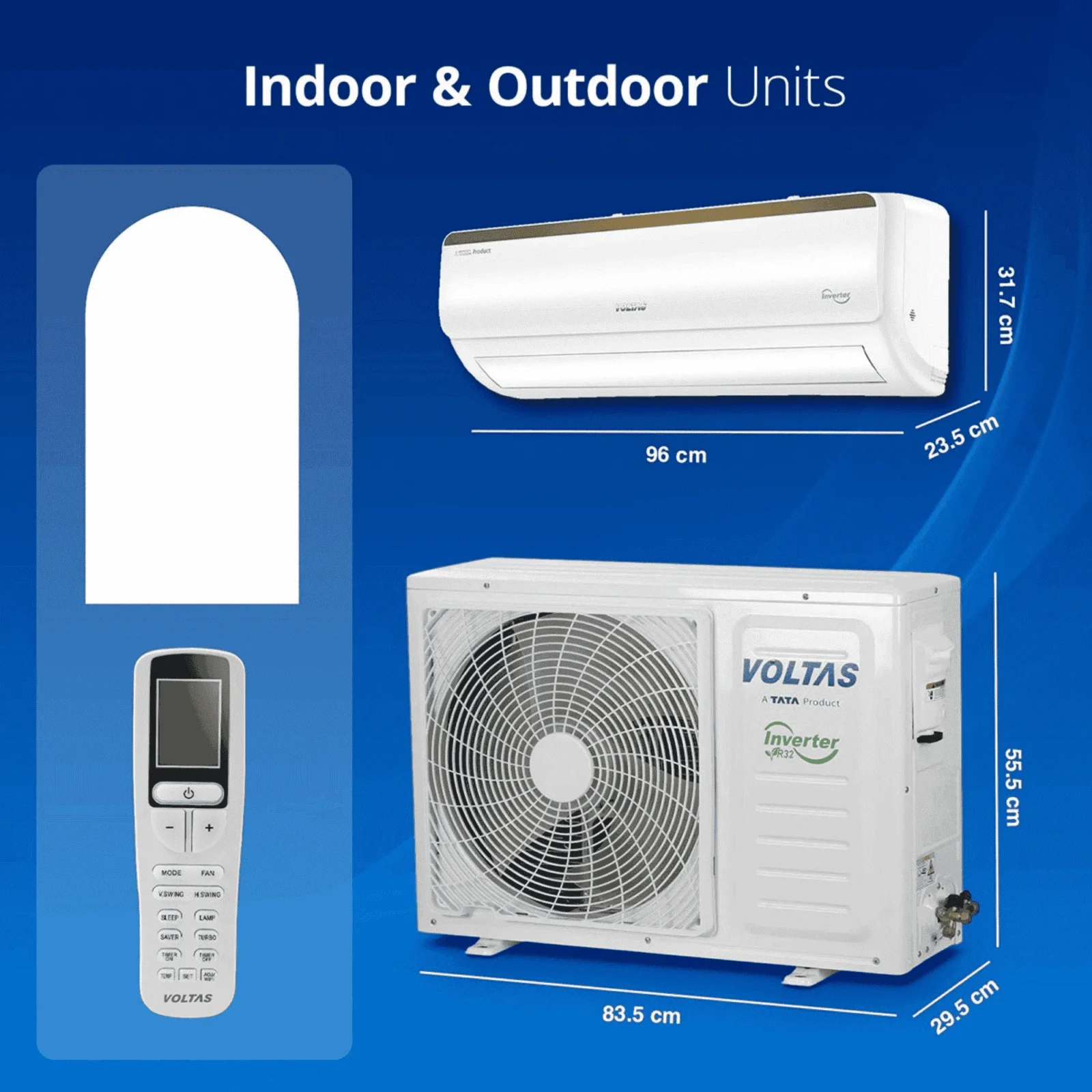 Voltas SAC 1.5 Ton 5 Star Inverter Split AC 185V Vertis Smart Elite Gold ( 1.5 Ton,5 Star ) in Jaipur - image 2