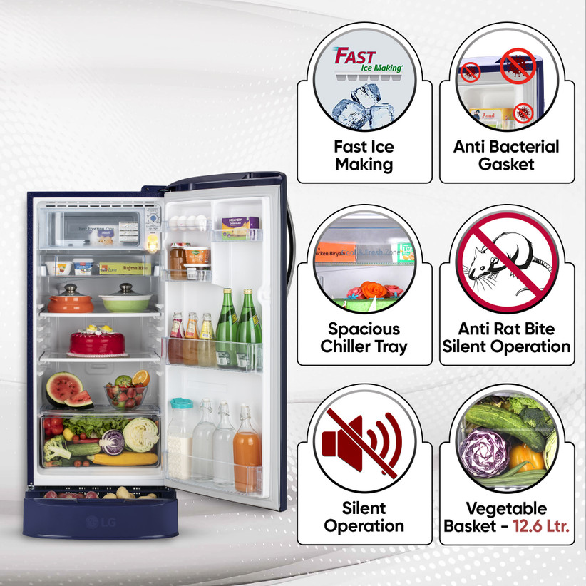 Lg 185 ltr direct cool single door 5 star refrigerator  3