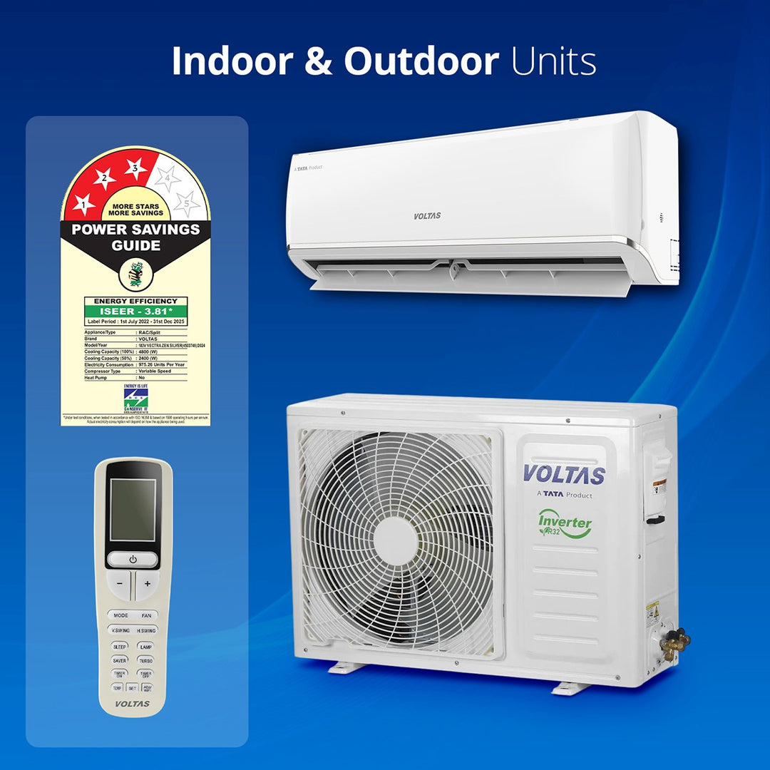 Voltas Adjustable Inverter Split AC, 1.5 Ton, 3 Star - 183V Zen Silver 2