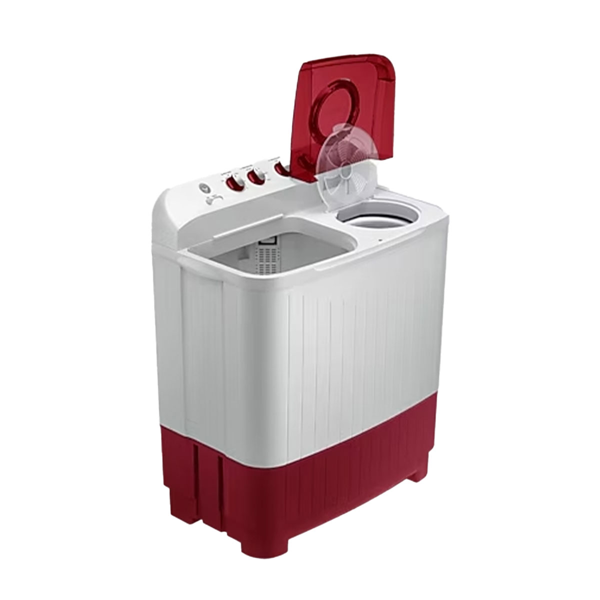 Samsung 8.0 kg 5 Star Semi Automatic Washing Machine with Hexa Storm Pulsator (WT80C4000RR, Light Gray with Wine Base) 2