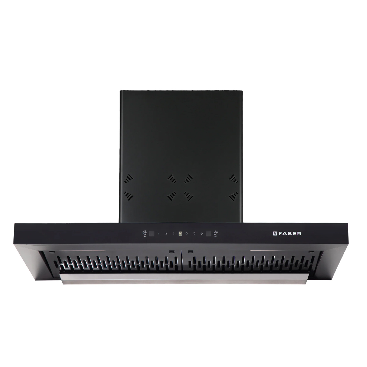 Faber 90 cm Auto Clean Chimney (HOOD CYGNUS IN 3D HC SC FL BK 90, Black) 3