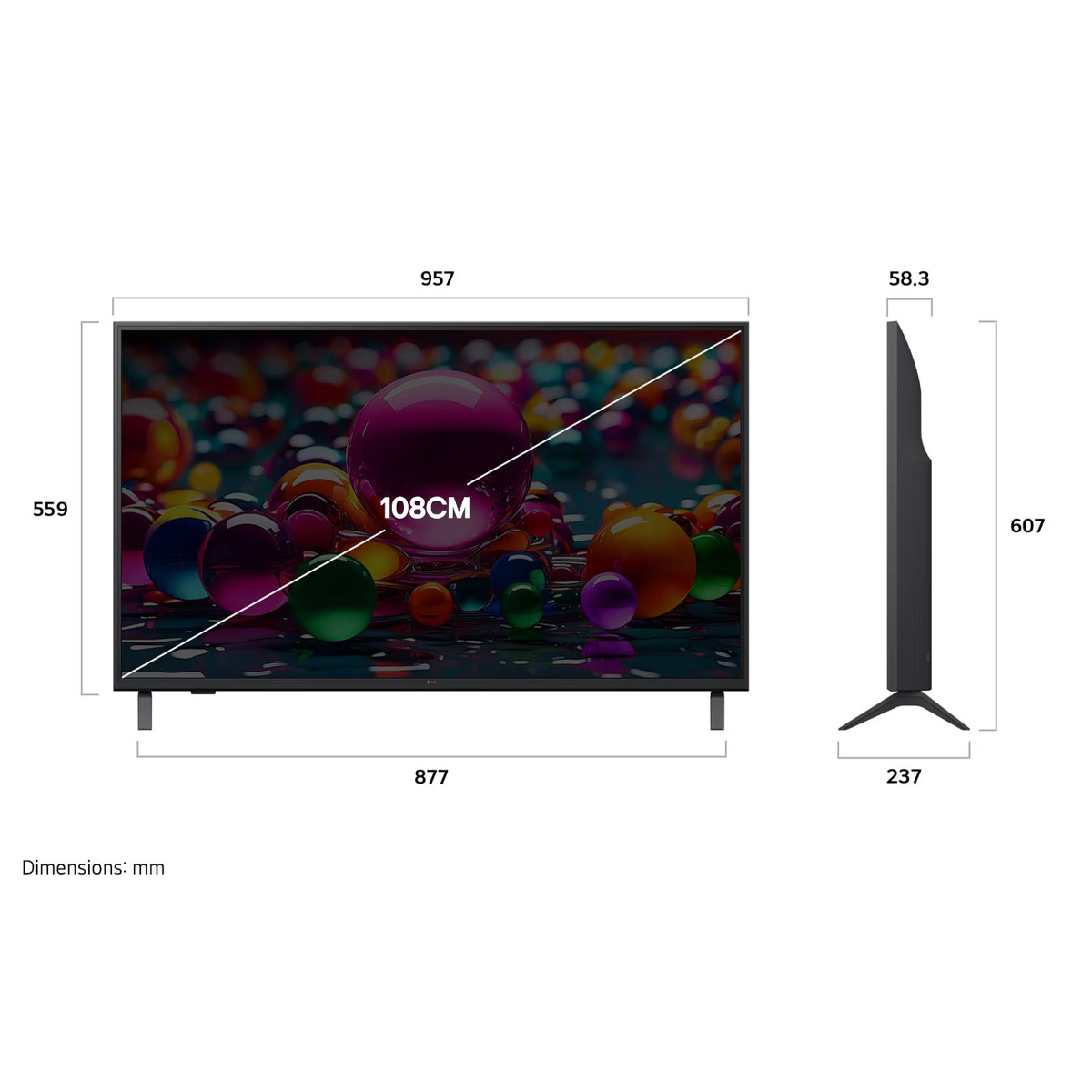 LG 108cm (43 Inch) 4K UHD AI Smart Led TV with α7 AI Processor Gen8, Filmmaker Mode with Dolby Atmos (43UA82506LA) 3