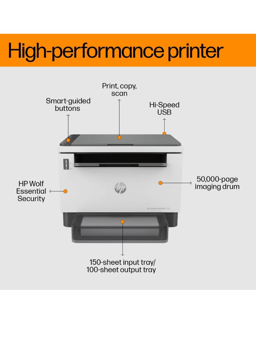 HP LaserJet Tank MFP 1005 Printer 4